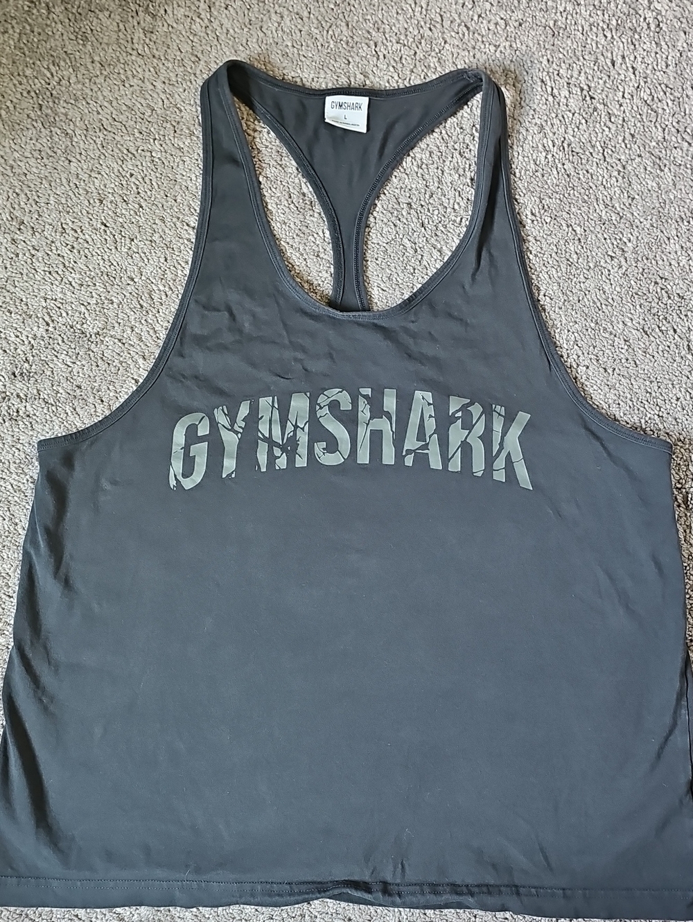 Gymshark Racer Back Tank - Black Sz Large